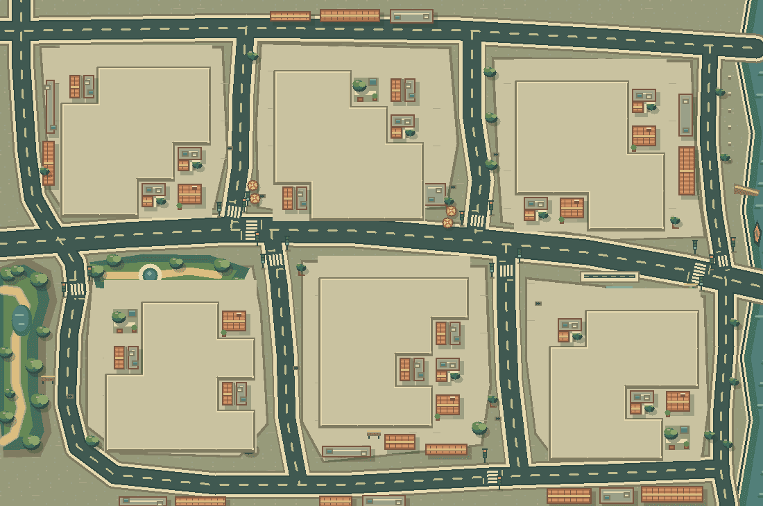 The Saigon Town city board with six neighborhood blocks